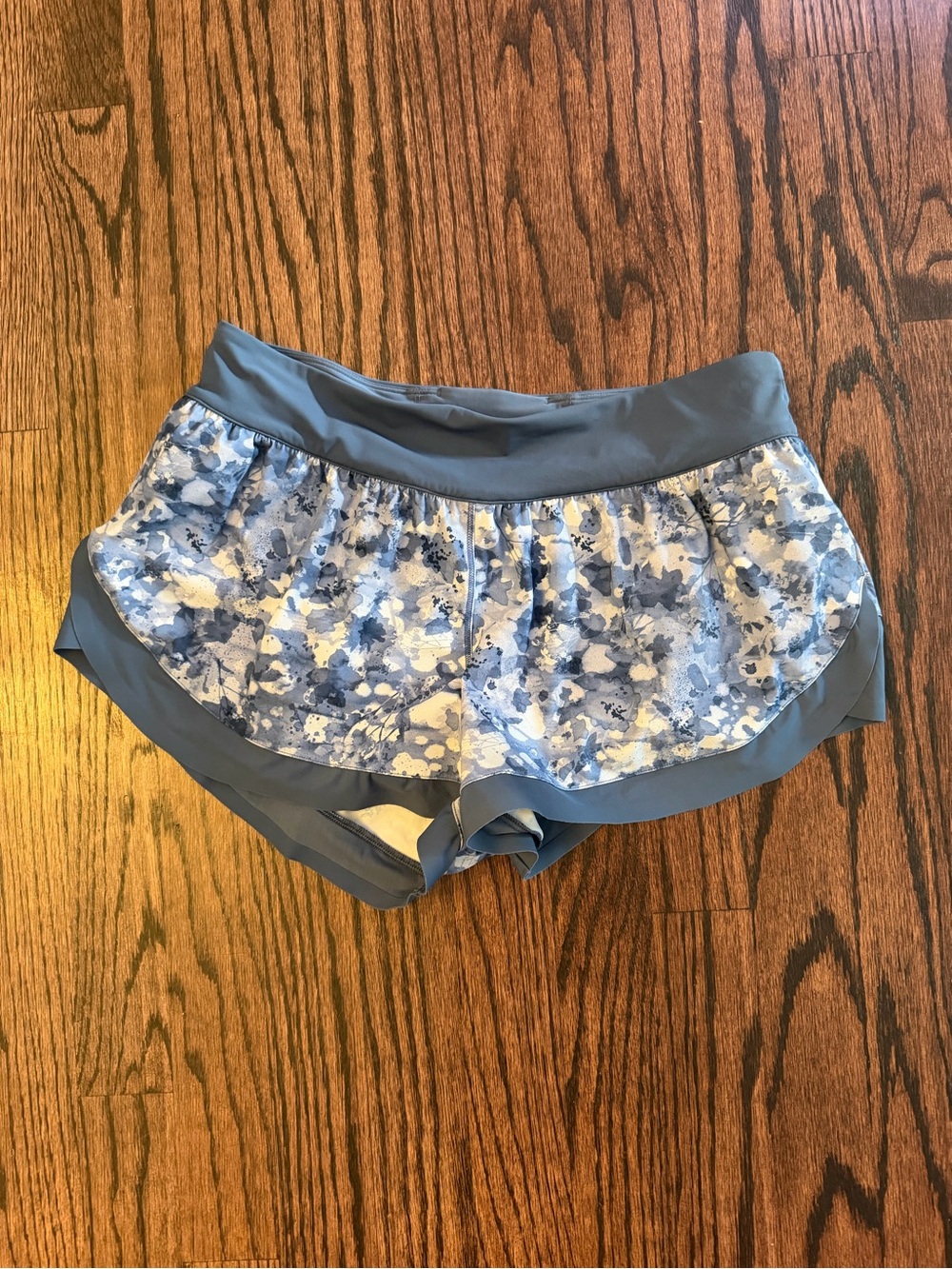 lululemon athletica Blue Floral Athletic Shorts
